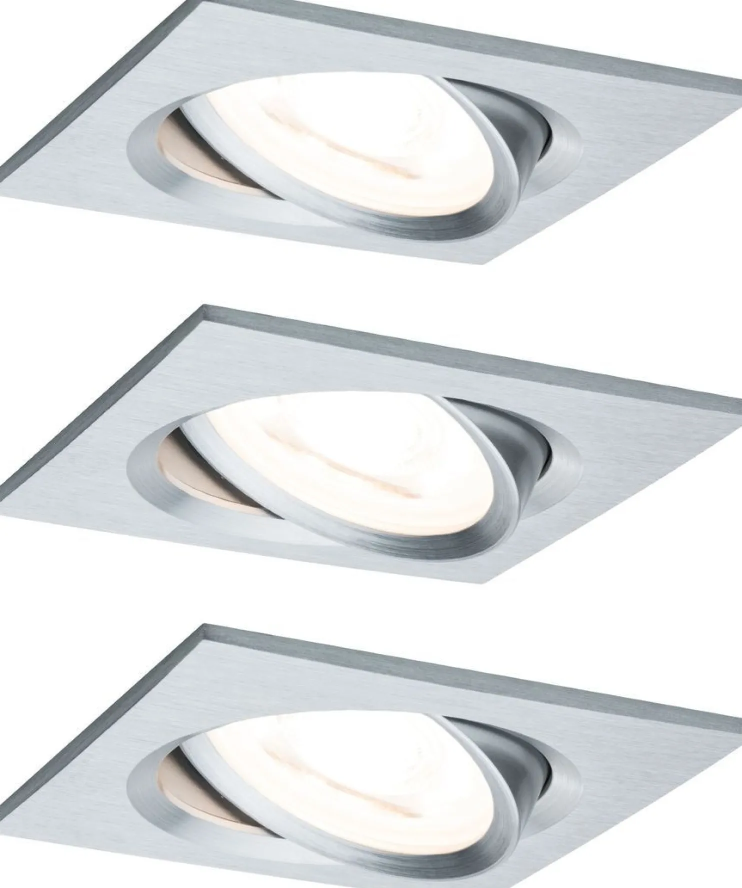 Upotettava LED-valaisin Paulmann Nova Coin, 3kpl, 84x84mm, 6W, 470lm, 2700K, eri värejä