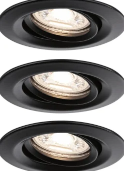 Upotettava LED-valaisin Paulmann Nova Mini Coin, 3kpl, Ø66mm, 4W, 310lm, 2700K, mattamusta