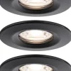 Upotettava LED-valaisin Paulmann Nova Mini Coin Rigid, 3kpl, Ø66mm, 4W, 310lm, 2700K, mattamusta
