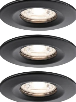 Upotettava LED-valaisin Paulmann Nova Mini Coin Rigid, 3kpl, Ø66mm, 4W, 310lm, 2700K, mattamusta