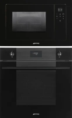 Uuni ja mikroaaltouuni Smeg SF6101TB3 FMI120B3, musta