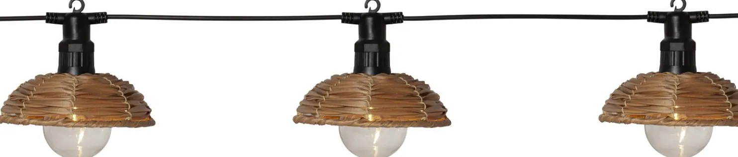 Valosarja Star Trading Cesta Light, ulkokäyttöön, 6-osainen, 350cm, ruskea/musta