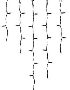 Valoverho Markslöjd Chrissline, 100 lämpimänvalkoista valoa, 2x0.6m, musta