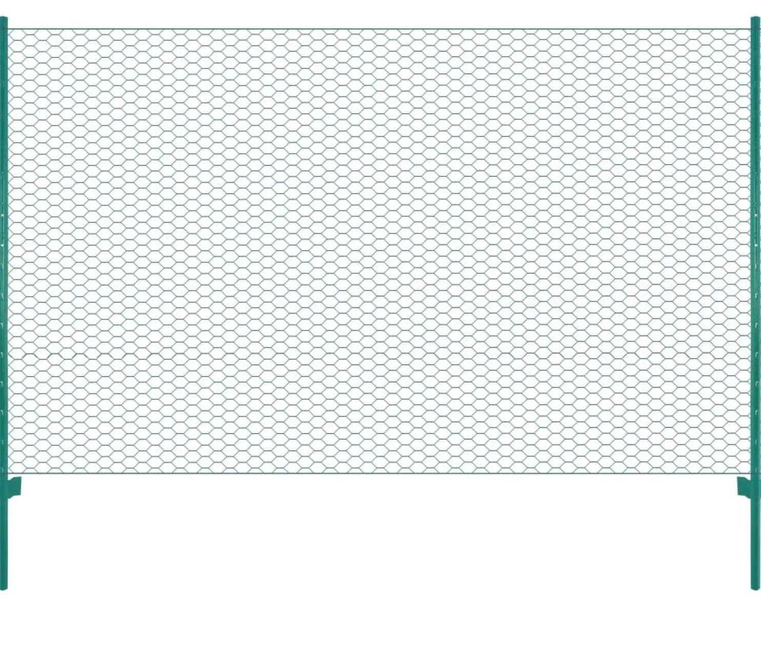 Verkkoaita tolpilla teräs 25x1.5m silmäkoko 25mm vihreä