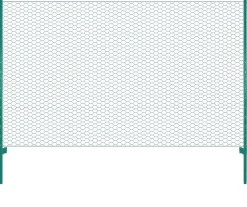 Verkkoaita tolpilla teräs 25x2m silmäkoko 13mm vihreä