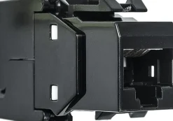 Verkkoliitin Pistesarjat Cat6 RJ45 UTP Keystone, musta