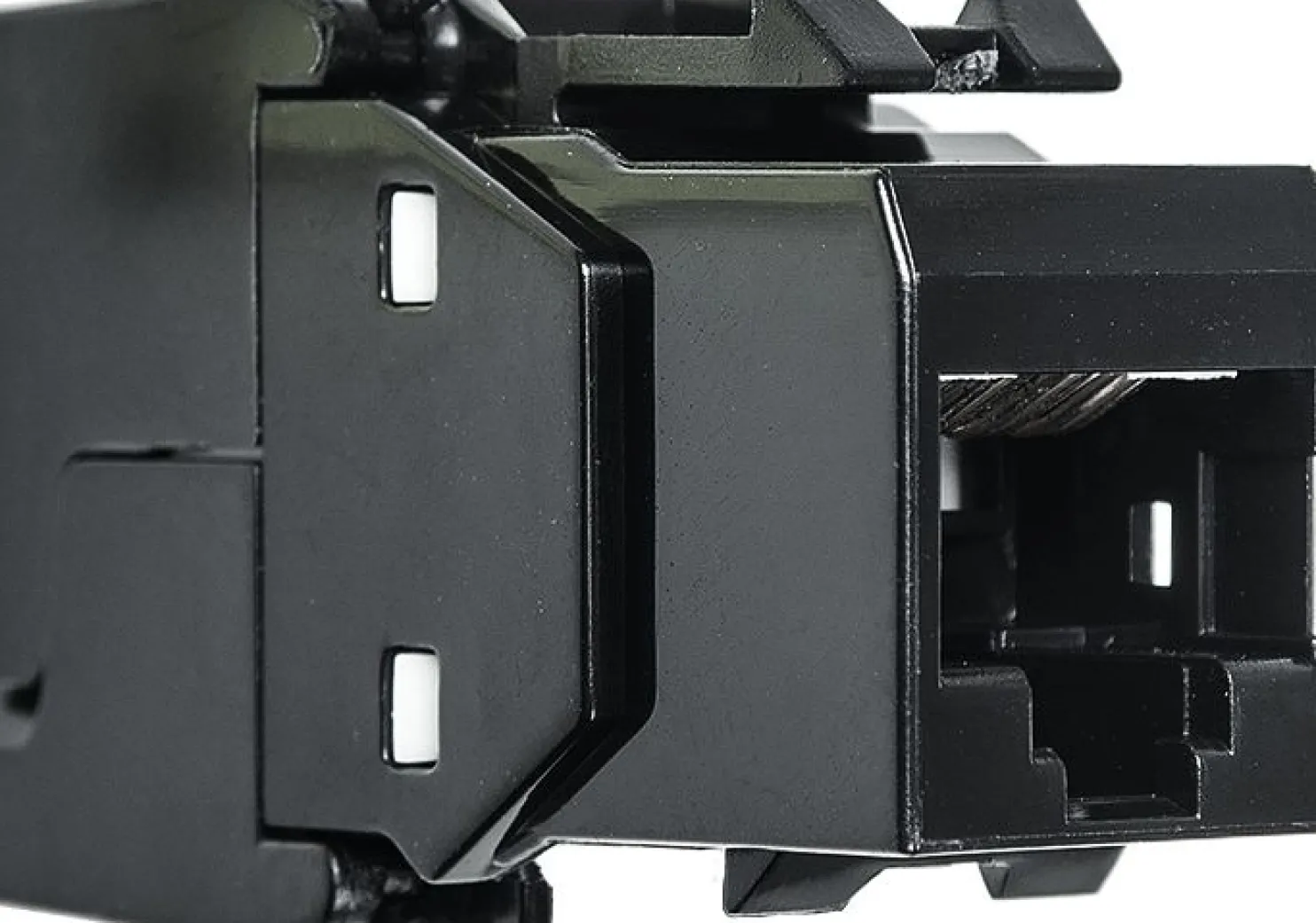 Verkkoliitin Pistesarjat Cat6 RJ45 UTP Keystone, musta