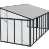 Viherhuone Palram-Canopia SanRemo Veranda, 16.3m², 3x5.46ft, harmaa