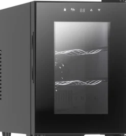 Viinikaappi Kuura Toscana 6, 26.5cm, 1 lämpötila-alue, vapaasti seisova, musta