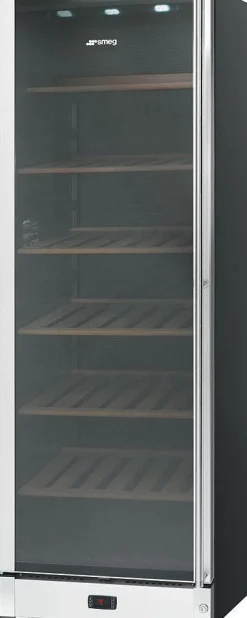Viinikaappi Smeg SCV115GS, 59.5cm, 197 pulloa, teräs