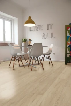 Vinyylikorkkilattia Corkart DP9540 vaalea tammi 1-sauvainen harjattu