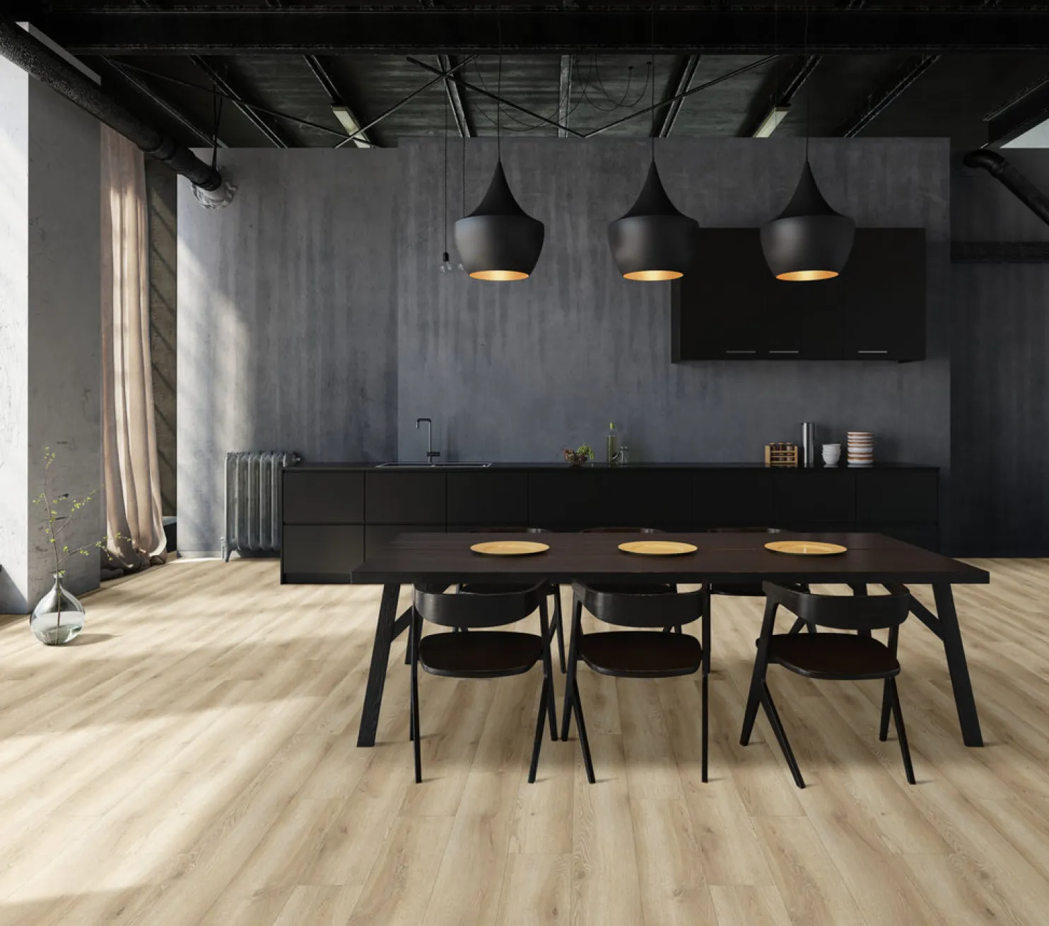 Vinyylilankku Design Floors Prisma Acoustic Sandhill Oak 22212, integroitu alusmateriaali