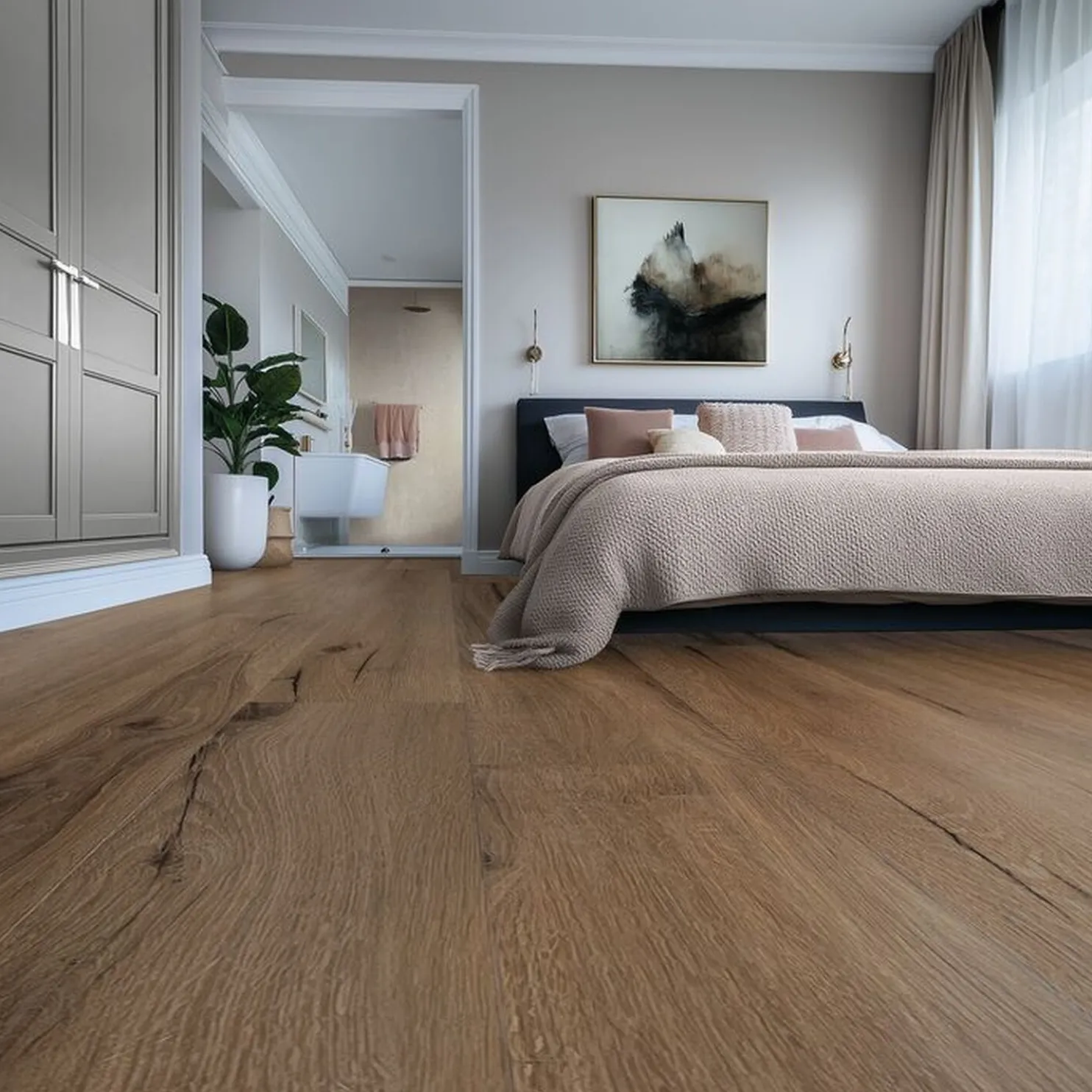 Vinyylilankku Gerflor Creation 55 Clic Acoustic, 240x1461mm, integroitu alusmateriaali