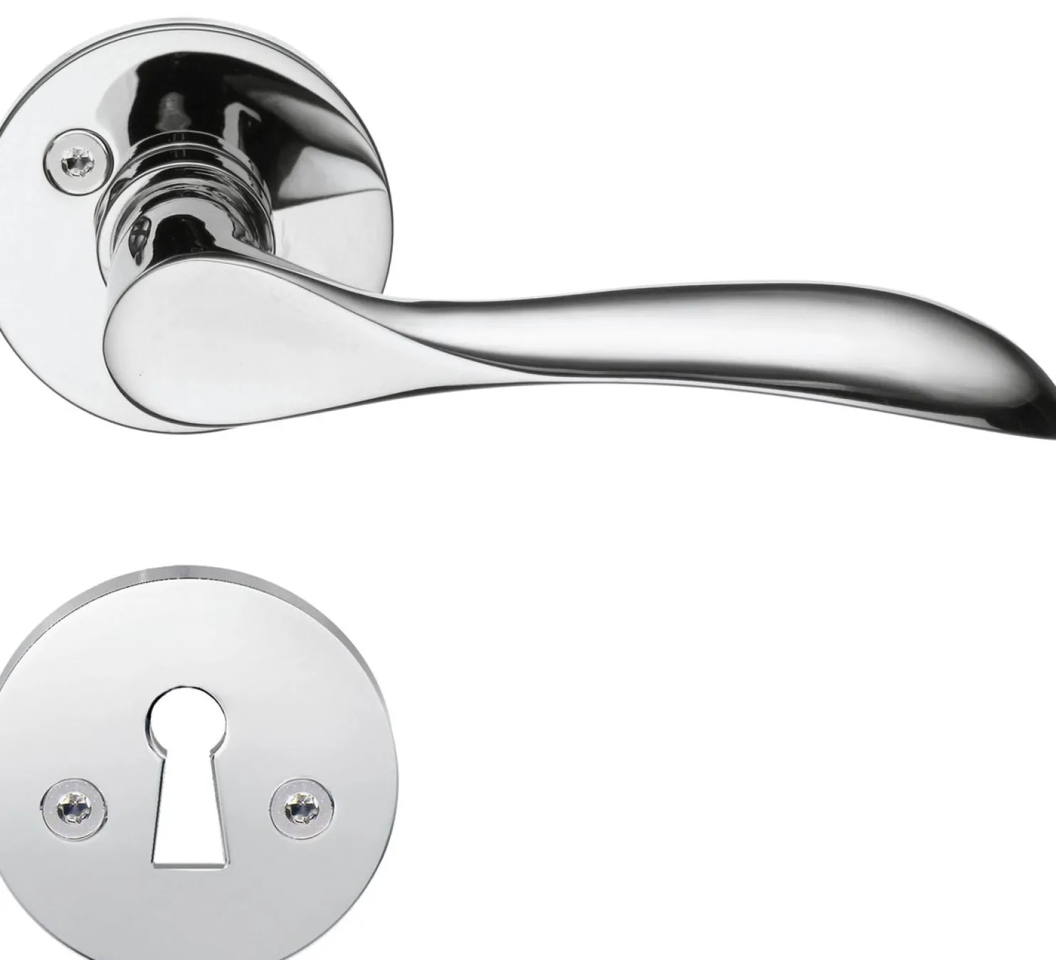 Väliovenpainike Beslagsboden Design B857KN avainkilvellä kiillotettu kromi