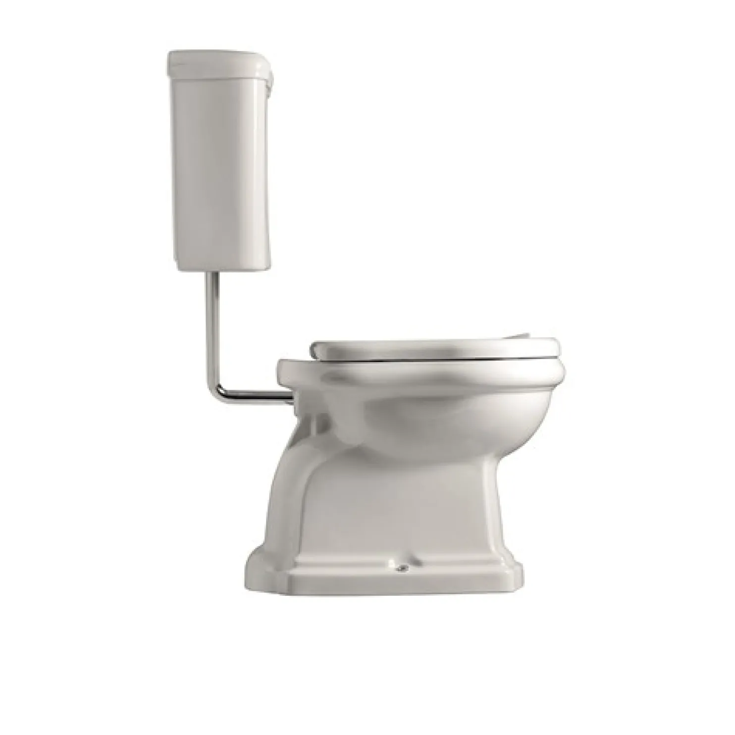 WC-istuin Kerasan Retro 2 P-lukko keraamisella alasäiliöllä pronssi
