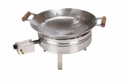 Wokkisetti GrillSymbol PRO-450-INOX Ø 45 cm D-300 kaasupoltin säädinletkusetti teräs