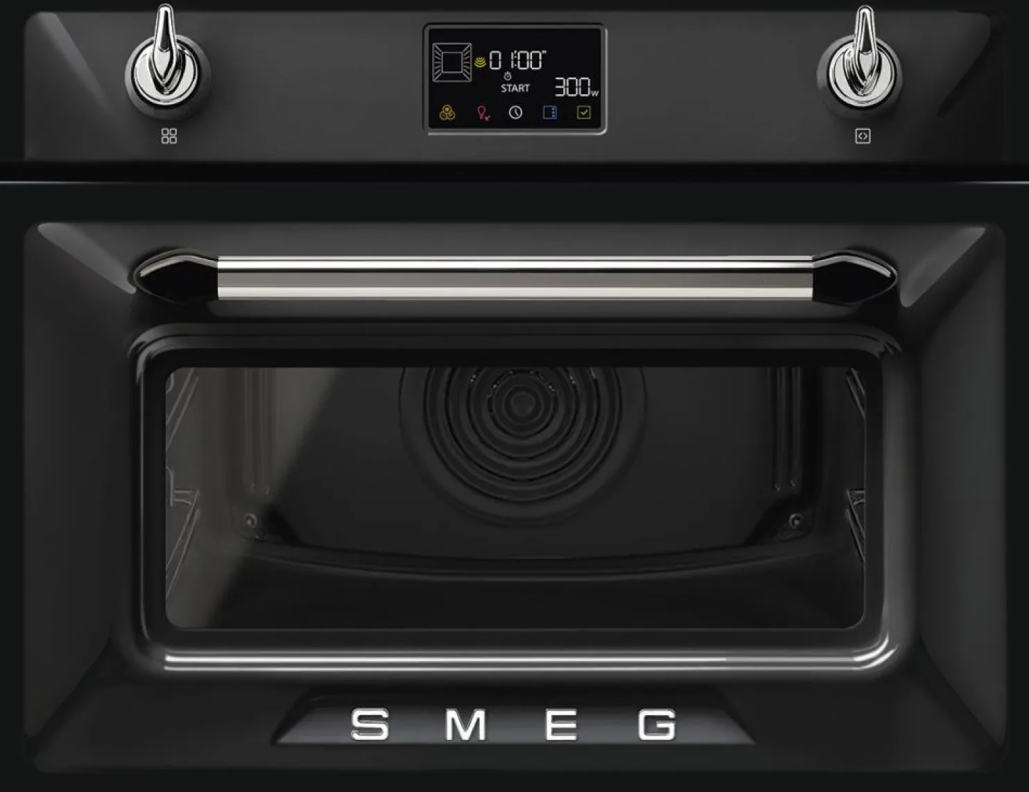 Yhdistelmämikroaaltouuni Smeg SO4902M1N 60cm musta