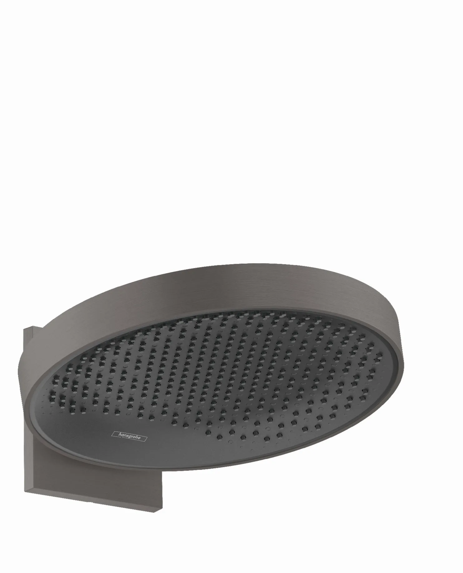 Yläsuihku Hansgrohe Rainfinity 360 1jet PowderRain, piiloasennus seinään, harjattu musta kromi